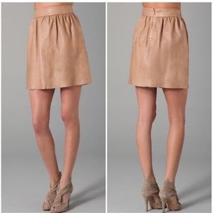 Alice + Olivia Real Leather Mini Skirt